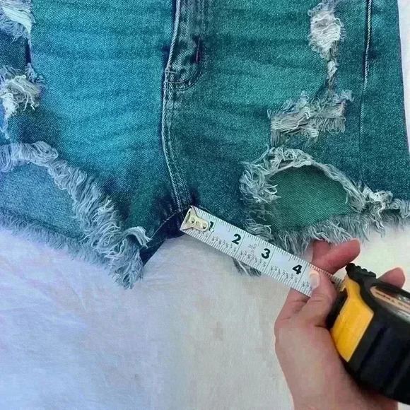 JUST USA - high rise jean shorts - small - Picture 5 of 6